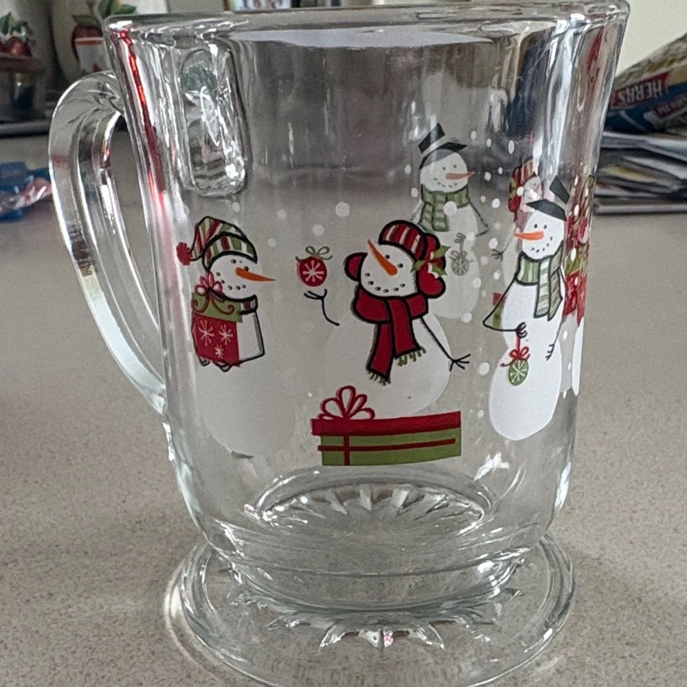 Pier 1 Imports — Snowman Glass Mug ☃️